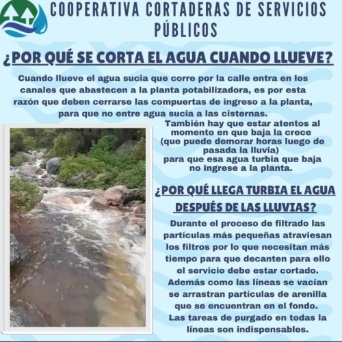 ¿Por qué se corta el agua cuando llueve?